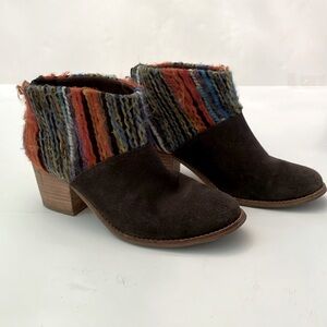 Toms Multicolor Fringe Ankle Boots